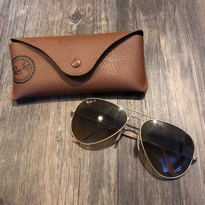 Ray-Ban Aviator Gradient Sunglasses - Gold